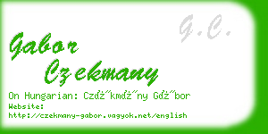 gabor czekmany business card